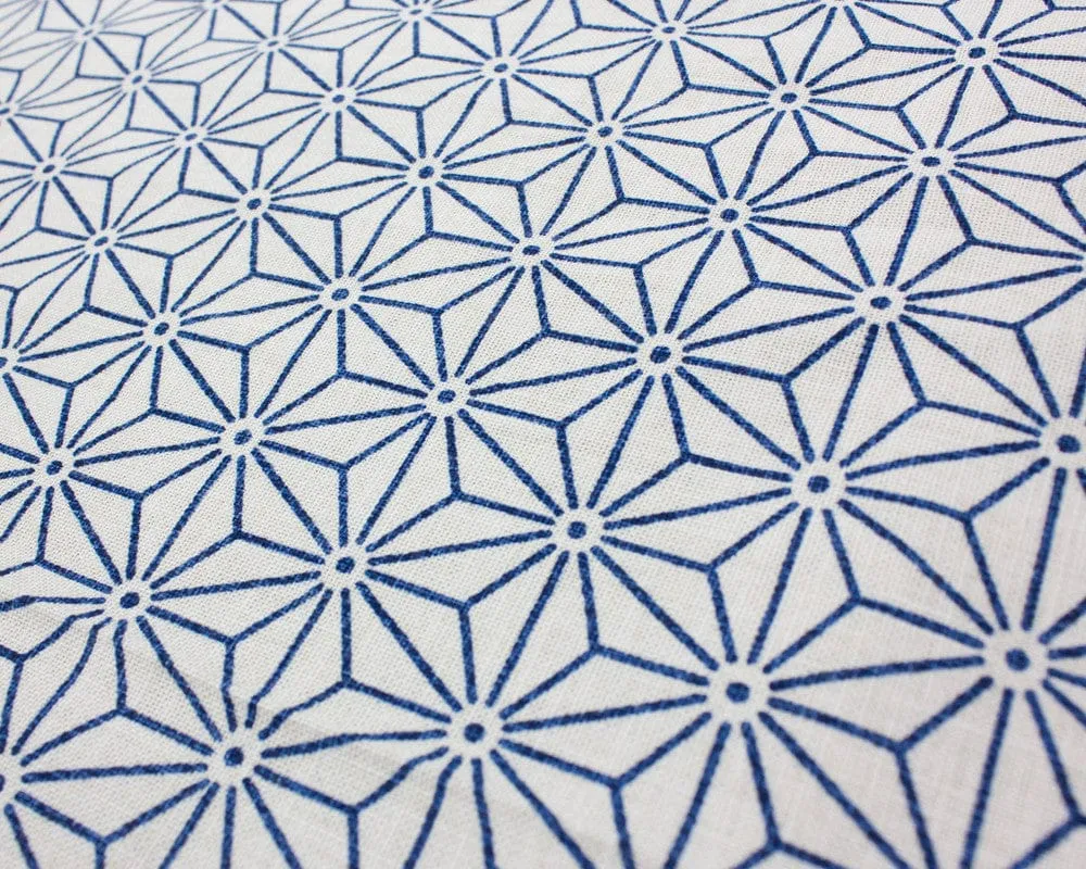 Kiriko Original Scarf, Classic, Cream with Indigo Asanoha sold by Kiriko product image thumbnail 3