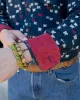 Kiriko Original Shirt, Long Sleeve Button-Up, Indigo Chidori with Red sold by Kiriko