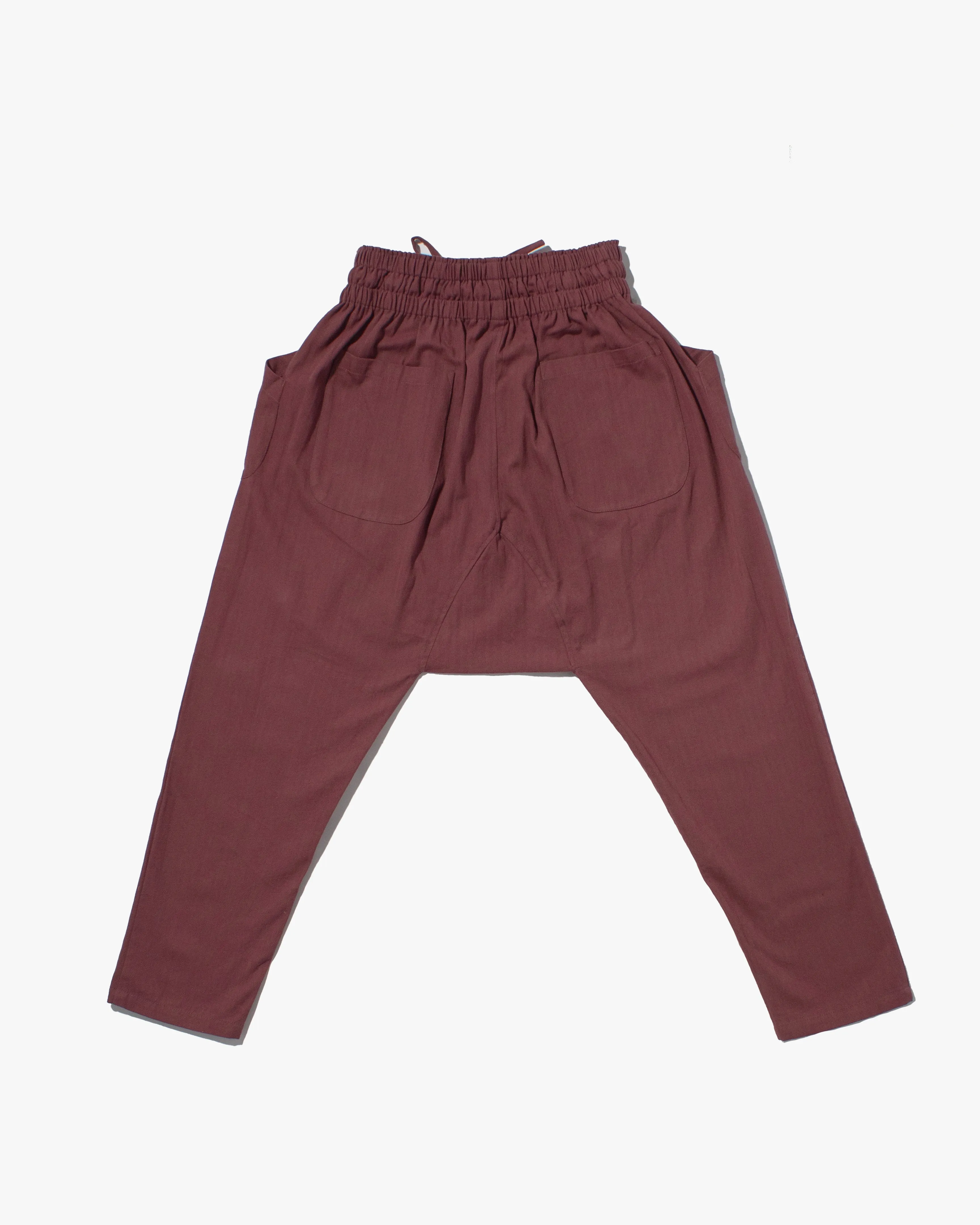Wa-Modern Momohiki Drawstring Pants- Dark Mauve sold by Kiriko product image thumbnail 5
