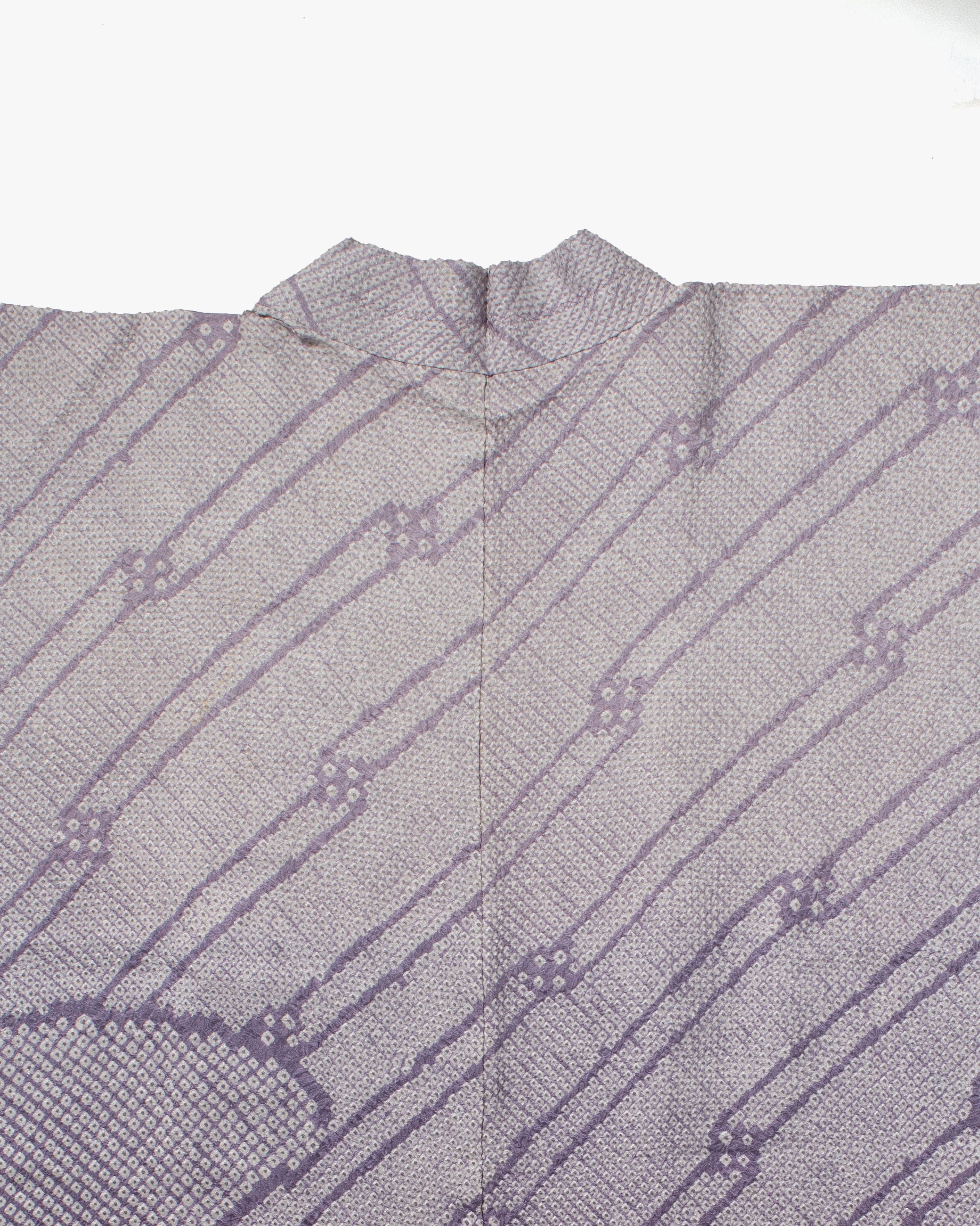 Vintage Haori Jacket, Full Shibori, Lavender Abstract Lines sold by Kiriko product image thumbnail 4
