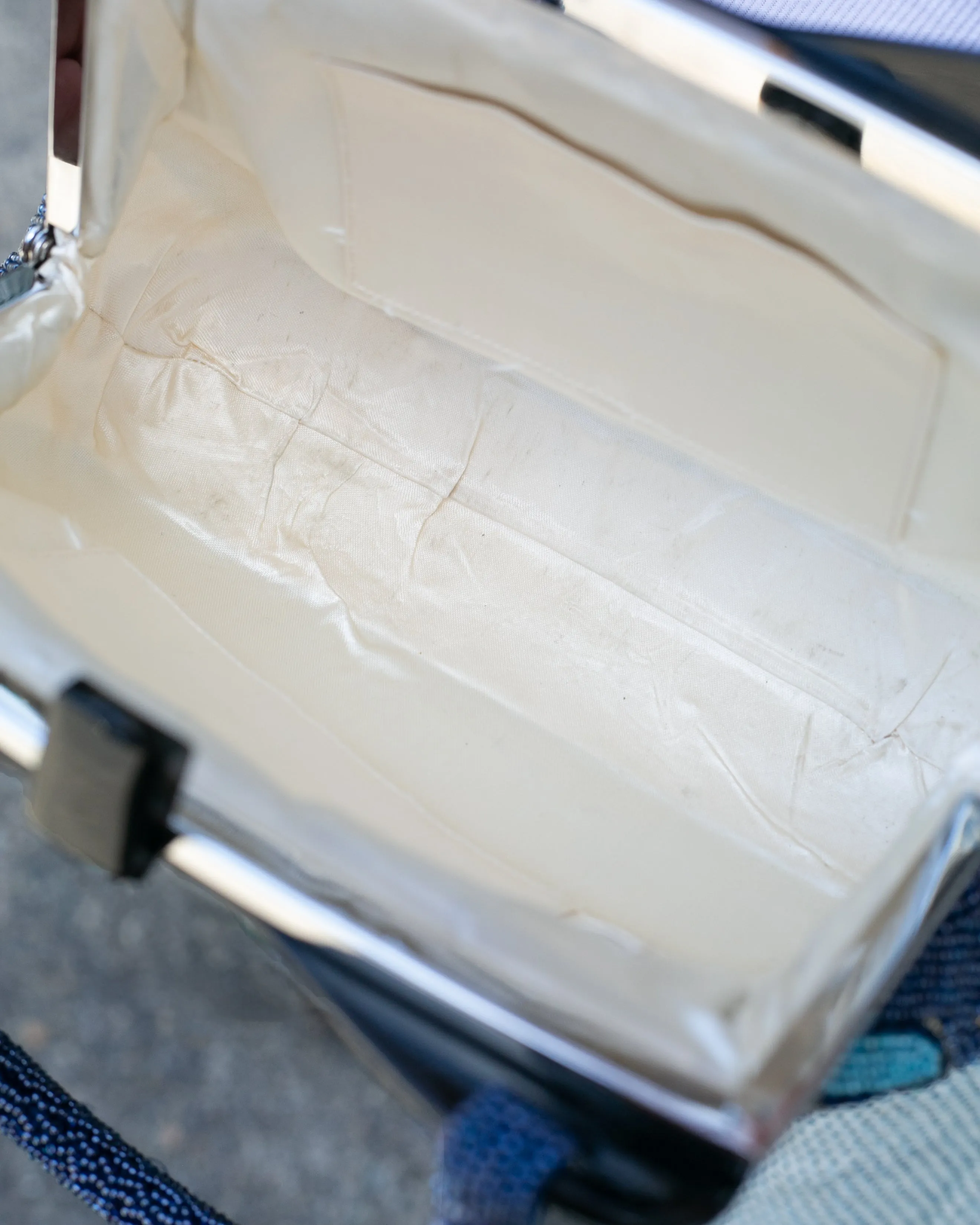 Vintage Bag, Purse, Beaded, Blue Waves sold by Kiriko product image thumbnail 3