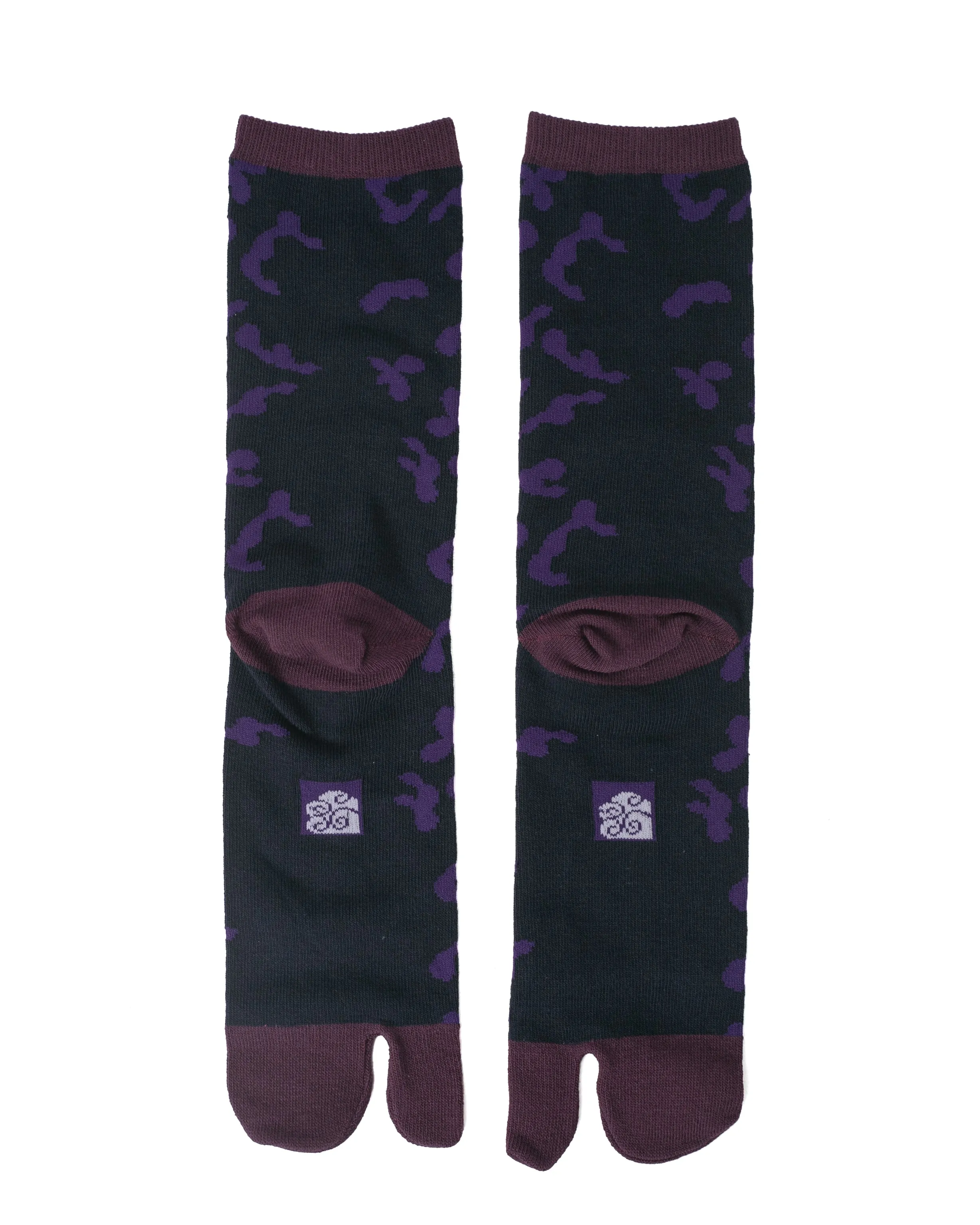 Wa Modern, Tabi Socks, Crew, Black with Purple Hyotan (M/L) sold by Kiriko product image thumbnail 3