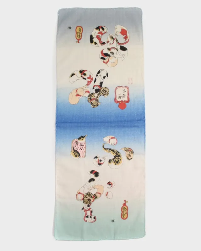 Tenugui, Double Gauze, Utagawa Kuniyoshi - Octopus and Blowfish sold by Kiriko