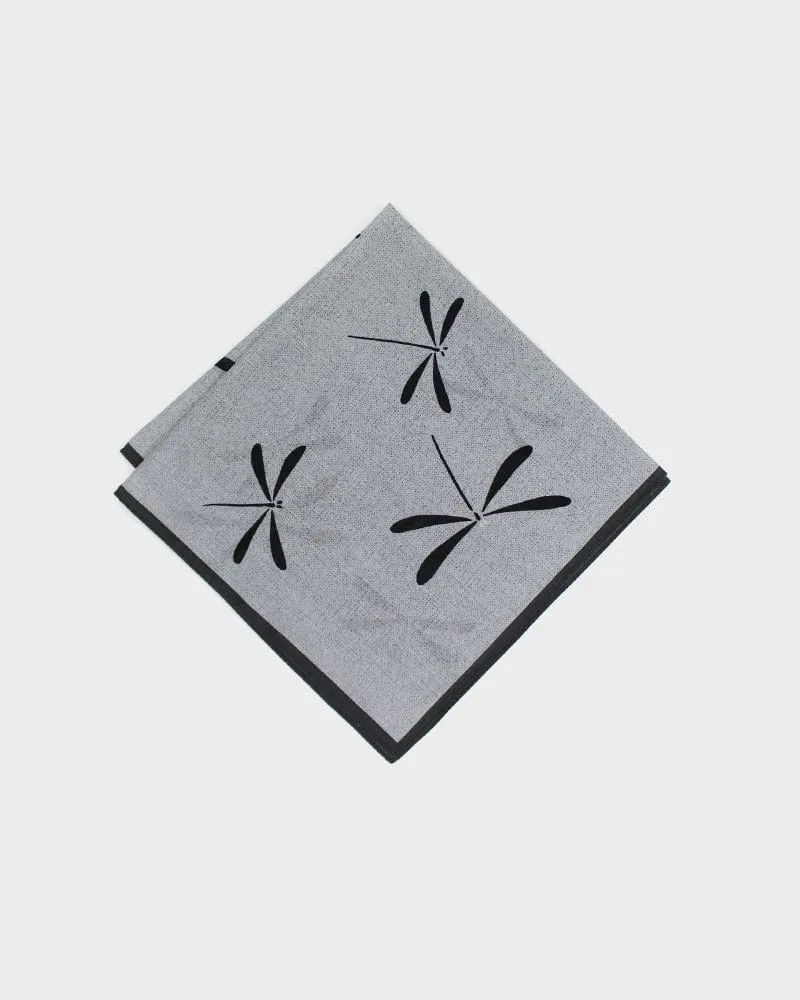 Japanese Handkerchief, Classic, Black & Charcoal Tonbo sold by Kiriko