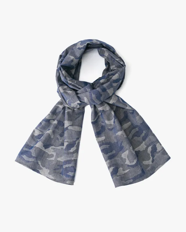 Kiriko Original Scarf, Classic, Shades of Blue Camo sold by Kiriko