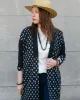 Vintage Noragi Robe, Long Indigo Dot sold by Kiriko