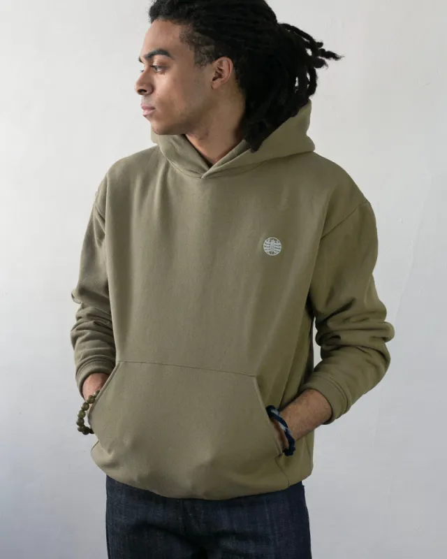 Kiriko Original Hoodie, Printed Daruma, Green with White sold by Kiriko