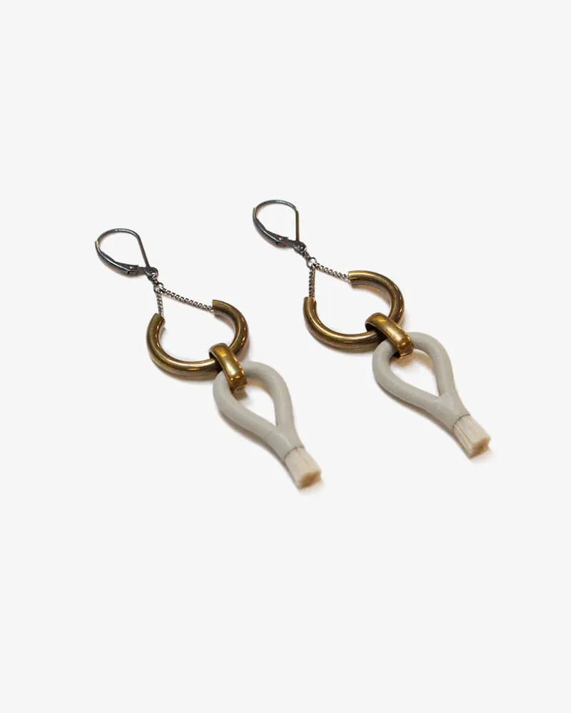Boet Earrings, Lux, Ecru and Blonde sold by Kiriko product image thumbnail 3
