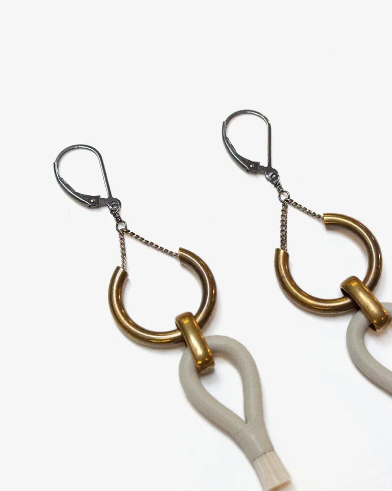 Boet Earrings, Lux, Ecru and Blonde sold by Kiriko product image thumbnail 4