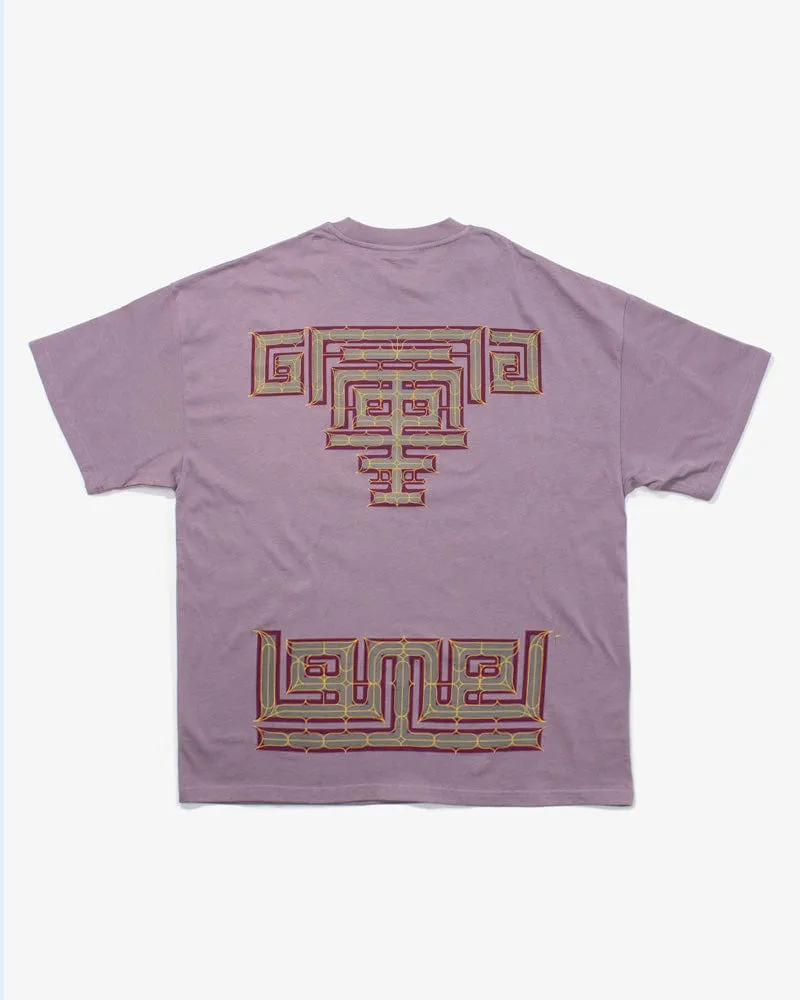 Kiriko Original Ainu Tee, Lavender with Eggplant, Grey, and Gold sold by Kiriko product image thumbnail 5