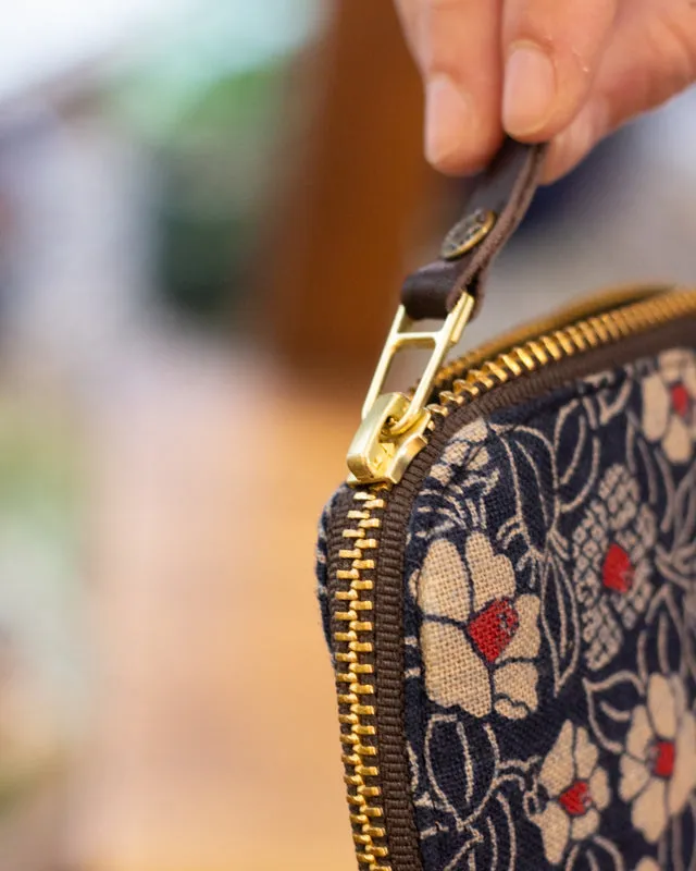 Kiriko Original, Zipper Wallet, Indigo Small Tsubaki sold by Kiriko product image thumbnail 3