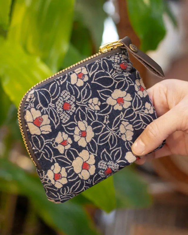Kiriko Original, Zipper Wallet, Indigo Small Tsubaki sold by Kiriko