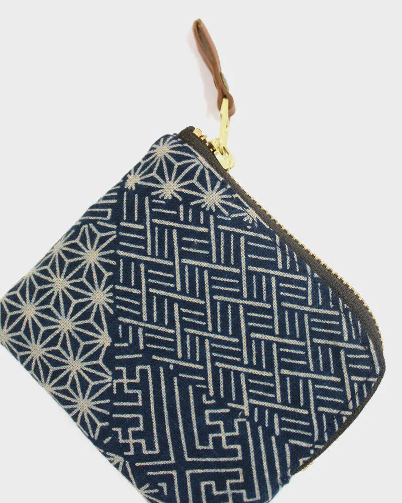 Kiriko Original, Zipper Wallet, Indigo Small Multi sold by Kiriko product image thumbnail 4