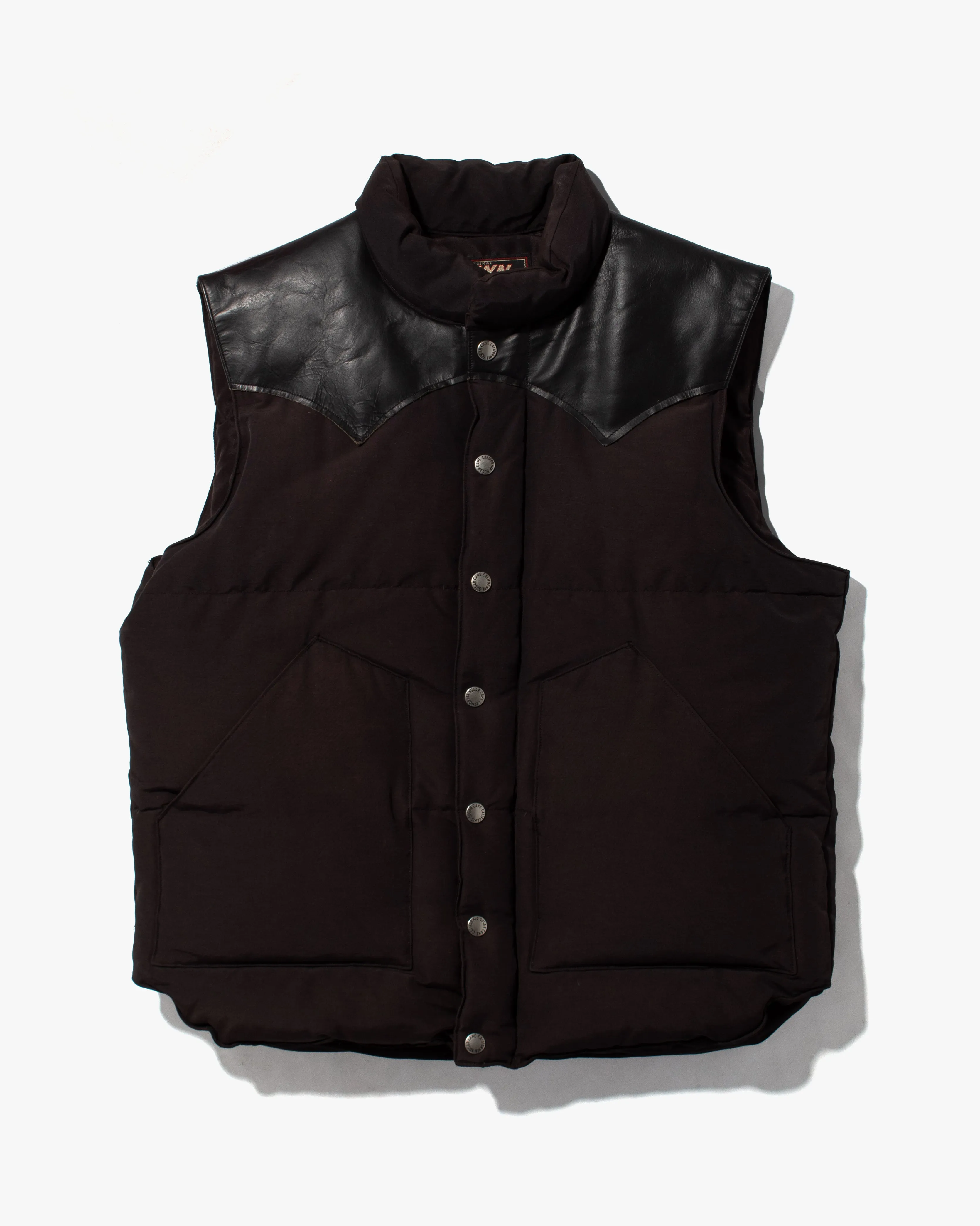 Japanese Repro Vest, Sugar Cane Brand, Faded Black Leather - L sold by Kiriko