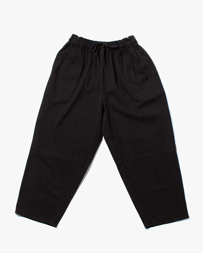 Wa-Modern Herringbone Drawstring Pants- Black sold by Kiriko