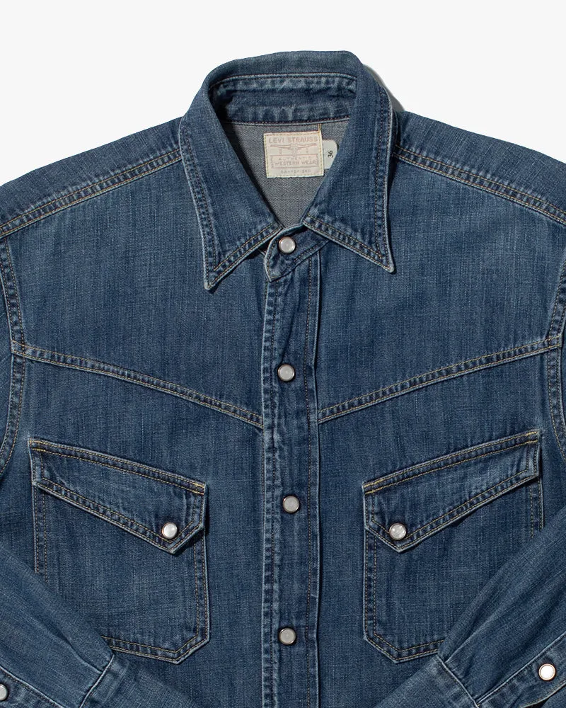 Japanese Repro Denim Western Shirt, Levi's Brand, Long Sleeve Button-Up - 36 sold by Kiriko product image thumbnail 2