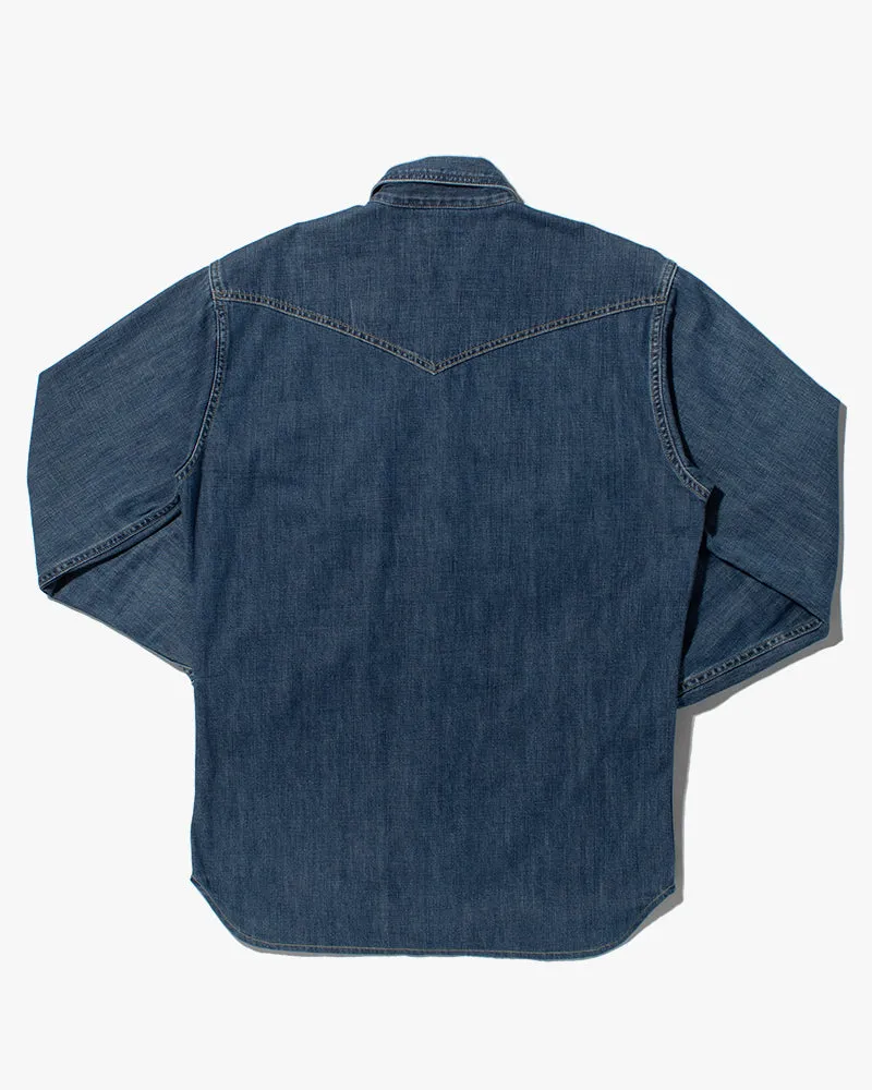 Japanese Repro Denim Western Shirt, Levi's Brand, Long Sleeve Button-Up - 36 sold by Kiriko product image thumbnail 4