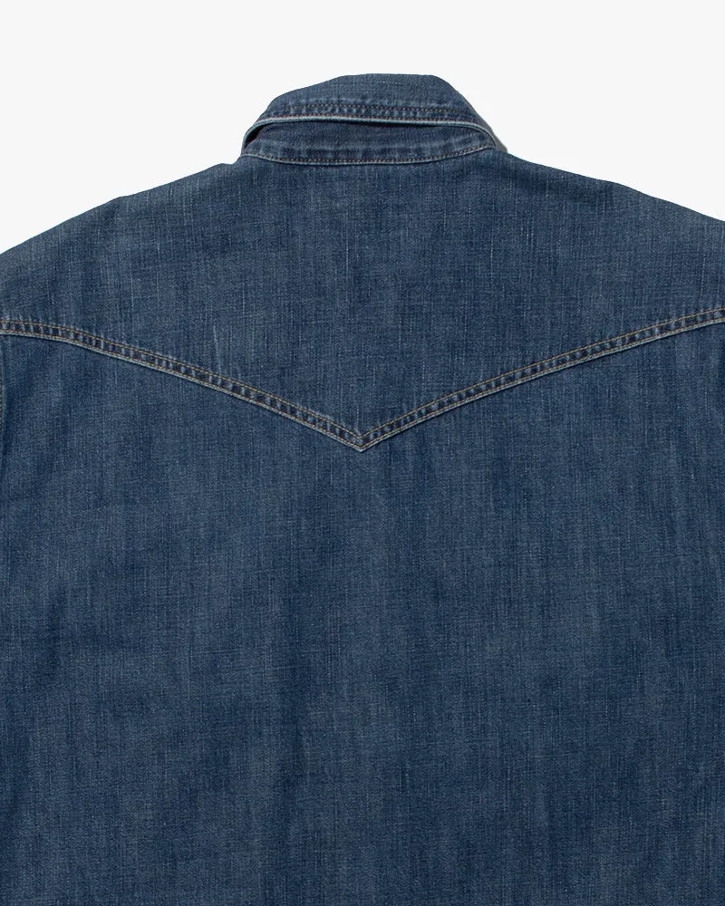 Japanese Repro Denim Western Shirt, Levi's Brand, Long Sleeve Button-Up - 36 sold by Kiriko product image thumbnail 5