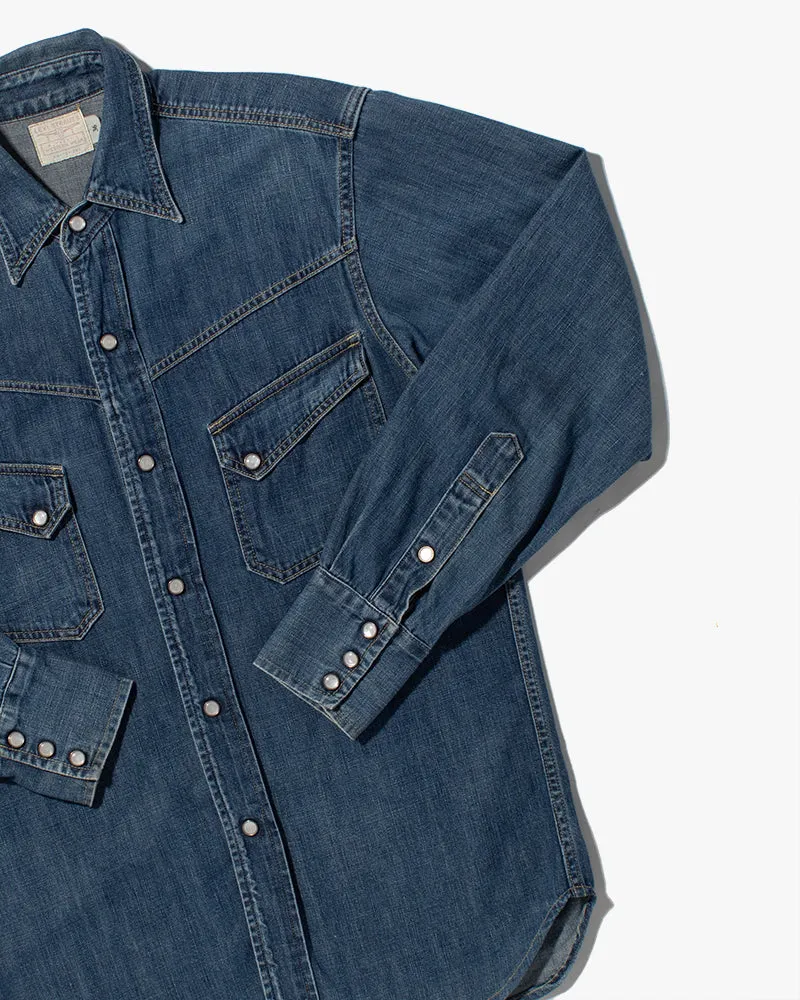 Japanese Repro Denim Western Shirt, Levi's Brand, Long Sleeve Button-Up - 36 sold by Kiriko product image thumbnail 3