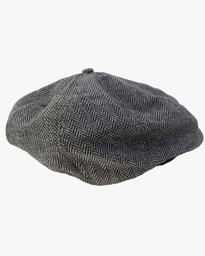 Newsboy Cap, Brixton, Brood, Grey Herringbone sold by Kiriko product image thumbnail 4