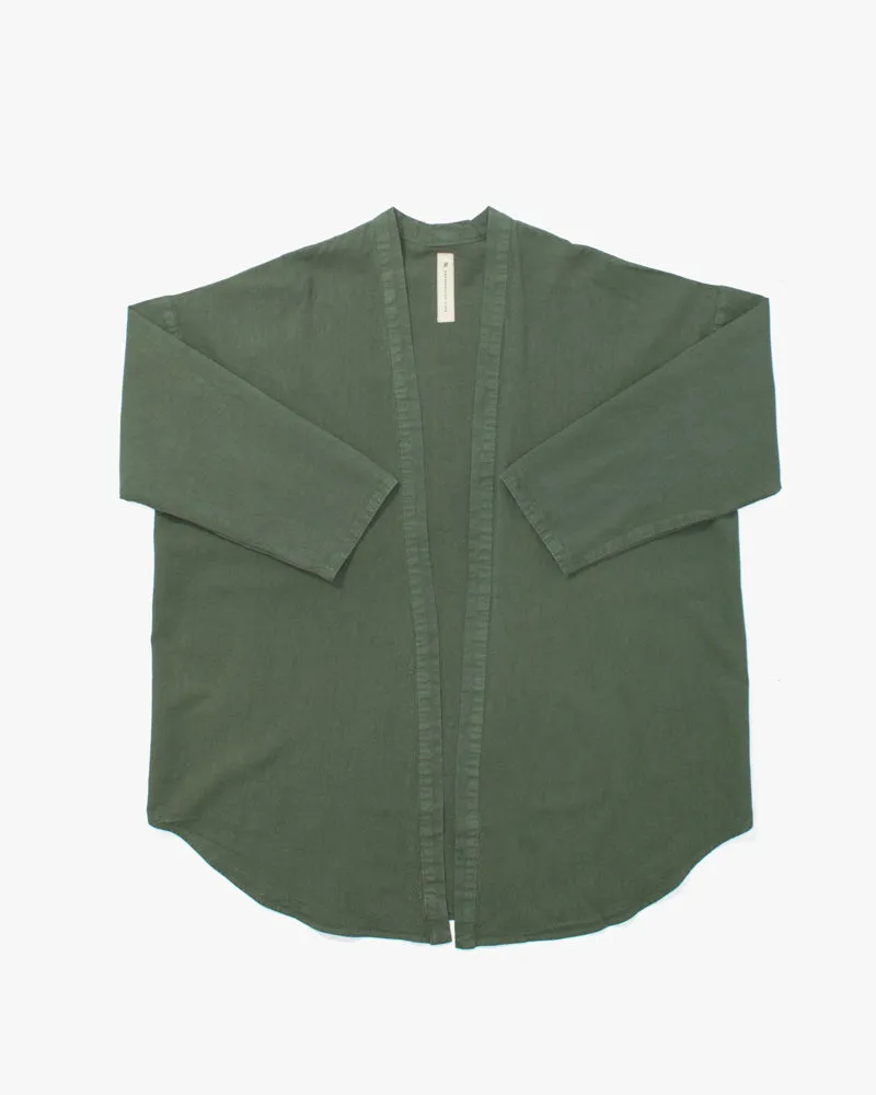 Prospective Flow Jacket, Haori, Military Green sold by Kiriko