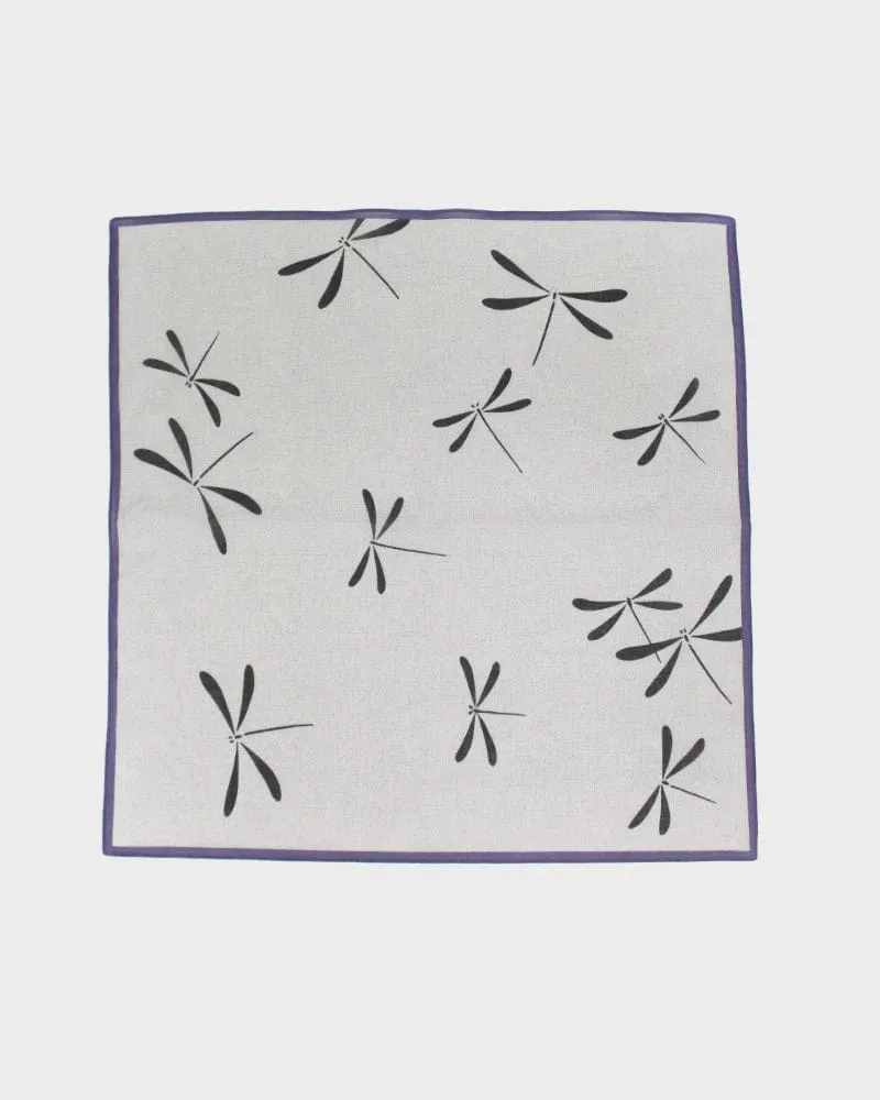 Japanese Handkerchief, Classic, Purple & Charcoal Tonbo sold by Kiriko product image thumbnail 2