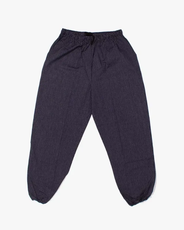 ToK Monpe Pants, Men's, Indigo with Thin White Shima sold by Kiriko