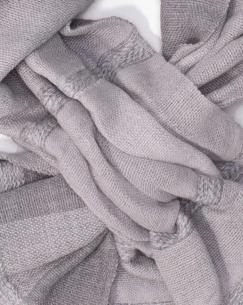 Kobo Oriza Scarf, Easy Knot, Light Grey sold by Kiriko product image thumbnail 2