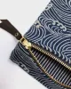 Kiriko Original, Flat Zipper Pouch, Small, Indigo Nami sold by Kiriko