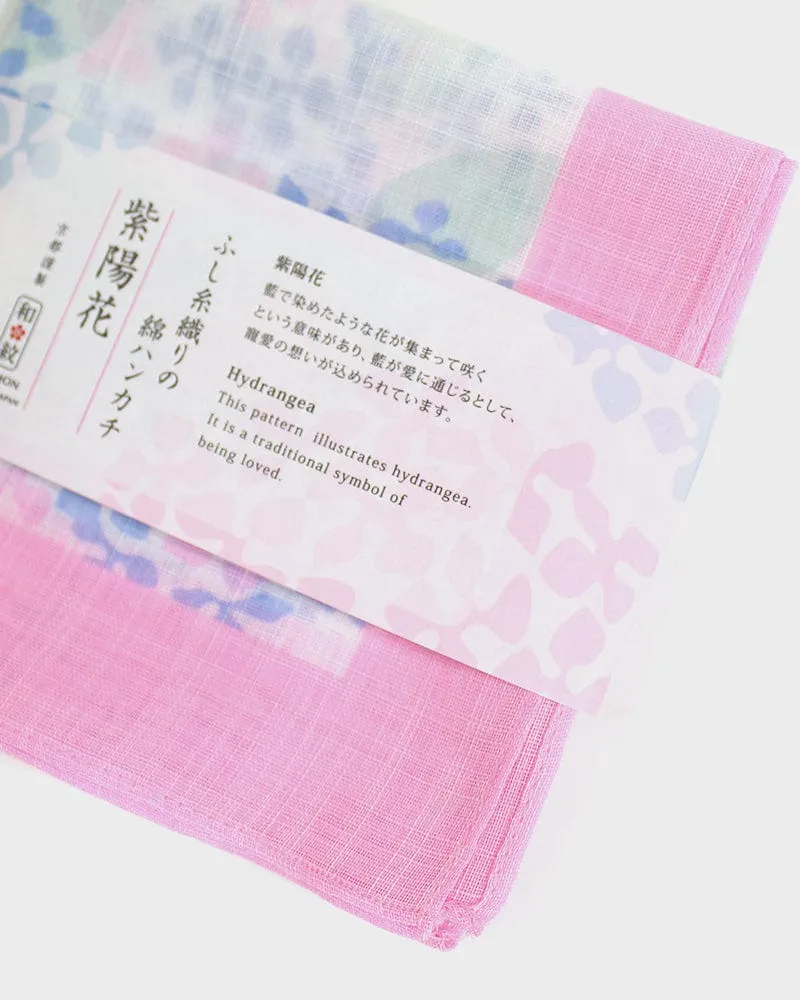 Japanese Handkerchief, Classic, Fushiito, Hydrangea sold by Kiriko product image thumbnail 5
