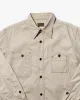Japanese Repro Work Shirt, Custom Chain Stitched Long Sleeve Button-Up, Cream sold by Kiriko