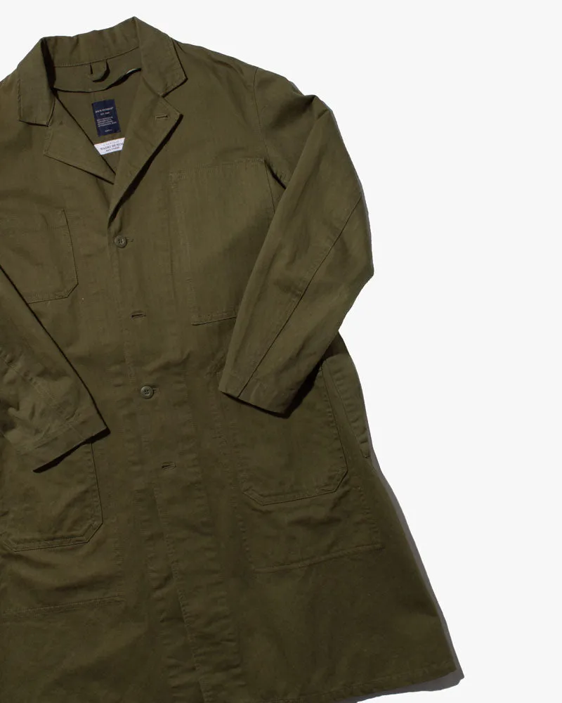 Japanese Repro Herringbone Coverall, Back Number Brand, Olive- S sold by Kiriko product image thumbnail 3