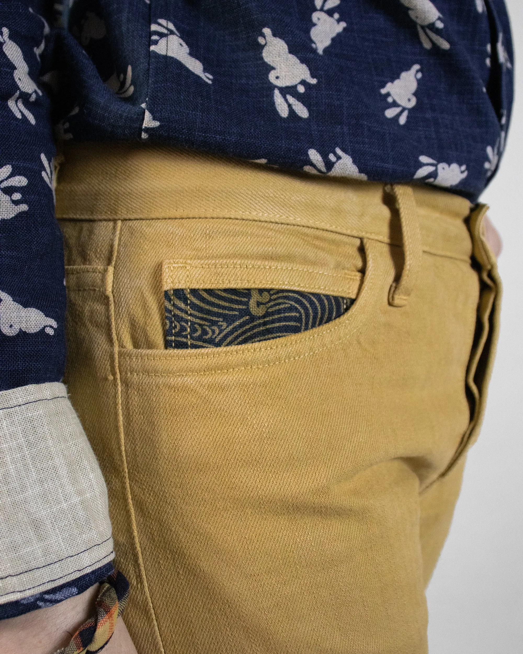 Kiriko Original Denim Jeans, US Made Custom Dyed Premium Selvedge, Ochiba-Iro, Nami sold by Kiriko product image thumbnail 4