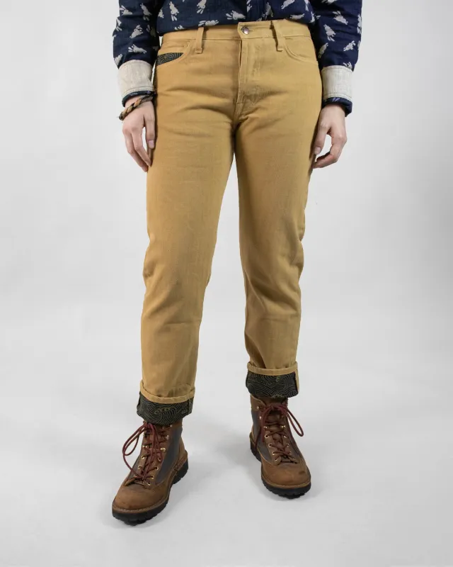 Kiriko Original Denim Jeans, US Made Custom Dyed Premium Selvedge, Ochiba-Iro, Nami sold by Kiriko