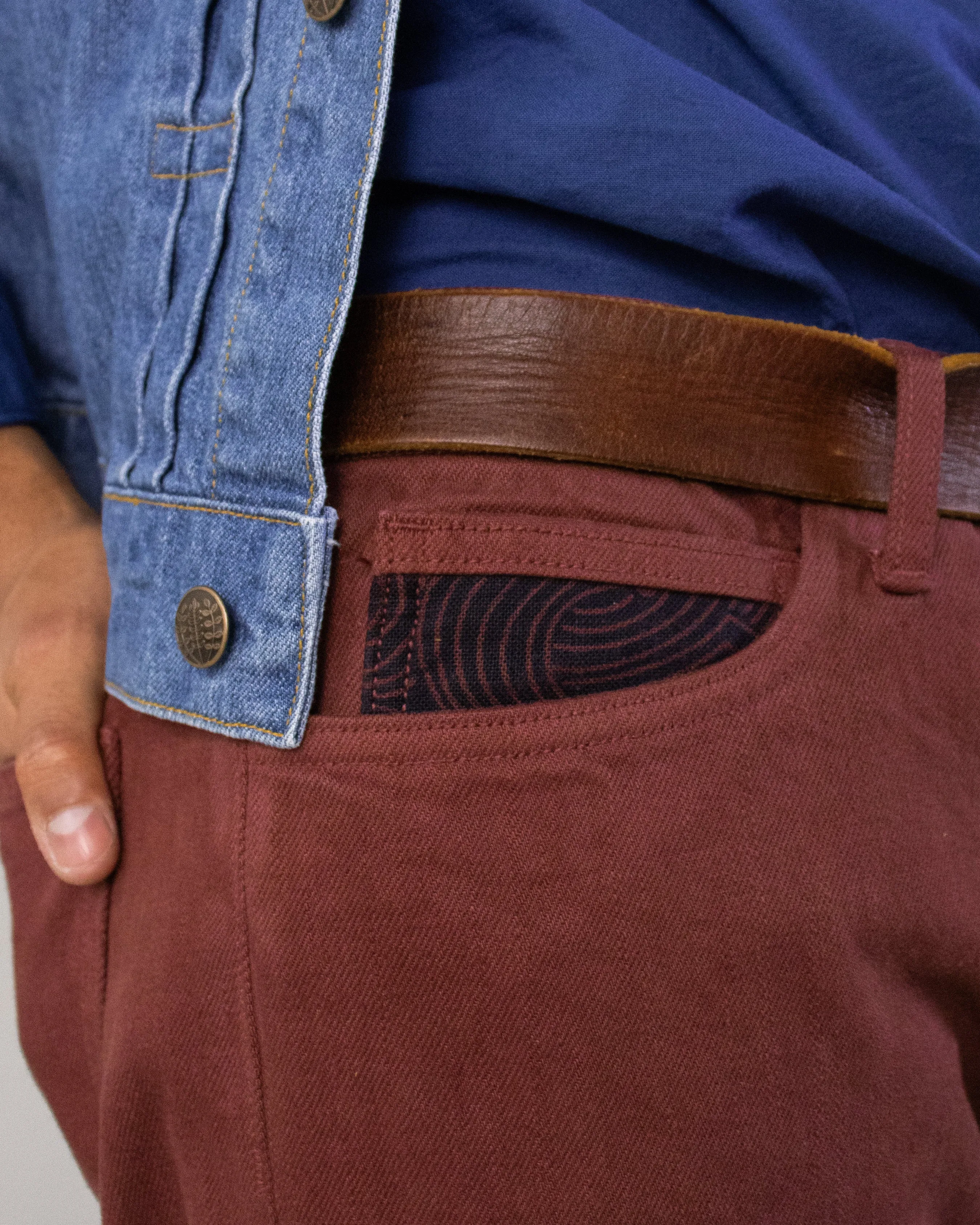 Kiriko Original Denim Jeans, US Made Custom Dyed Premium Selvedge, Kuwazome-Iro, Nami sold by Kiriko product image thumbnail 4