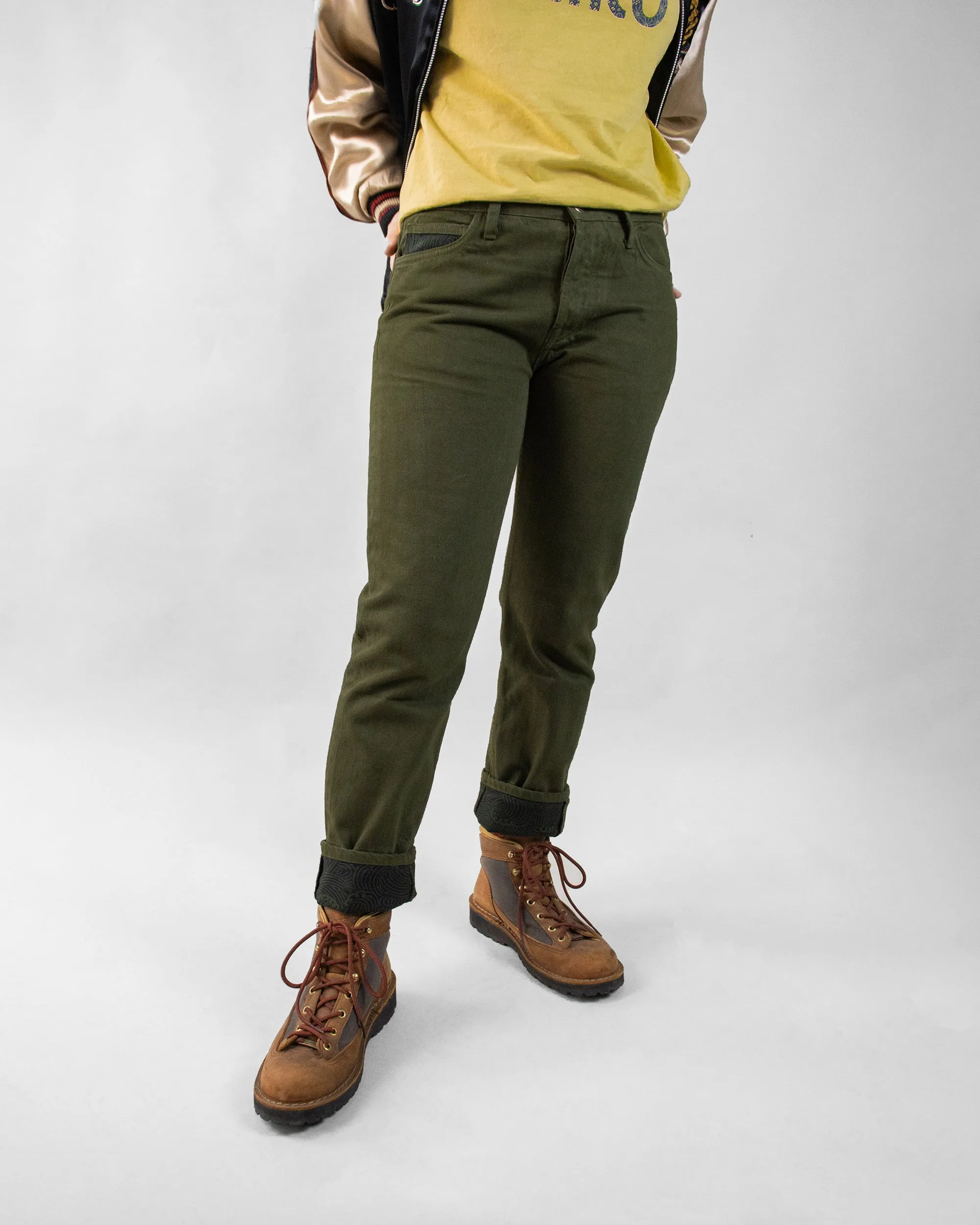 Kiriko Original Denim Jeans, US Made Custom Dyed Premium Selvedge, Aimiru-cha, Nami sold by Kiriko