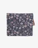 Flat Medium Zipper Pouch, Indigo Small Tsubaki sold by Kiriko