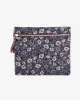 Flat Medium Zipper Pouch, Indigo Small Tsubaki sold by Kiriko