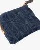 Kiriko Original Zipper Wallet, Dotted Indigo Asanoha and Shima sold by Kiriko