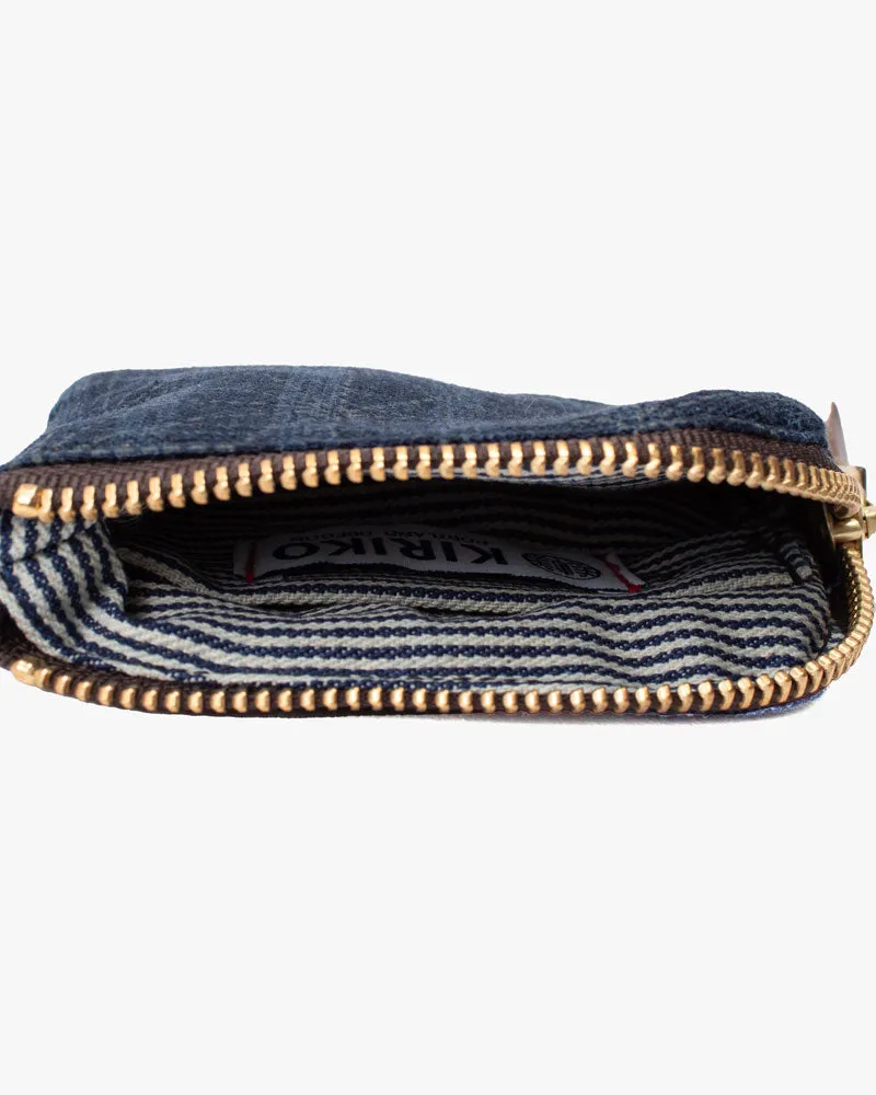 Kiriko Original Zipper Wallet, Dotted Indigo Asanoha and Shima sold by Kiriko product image thumbnail 4