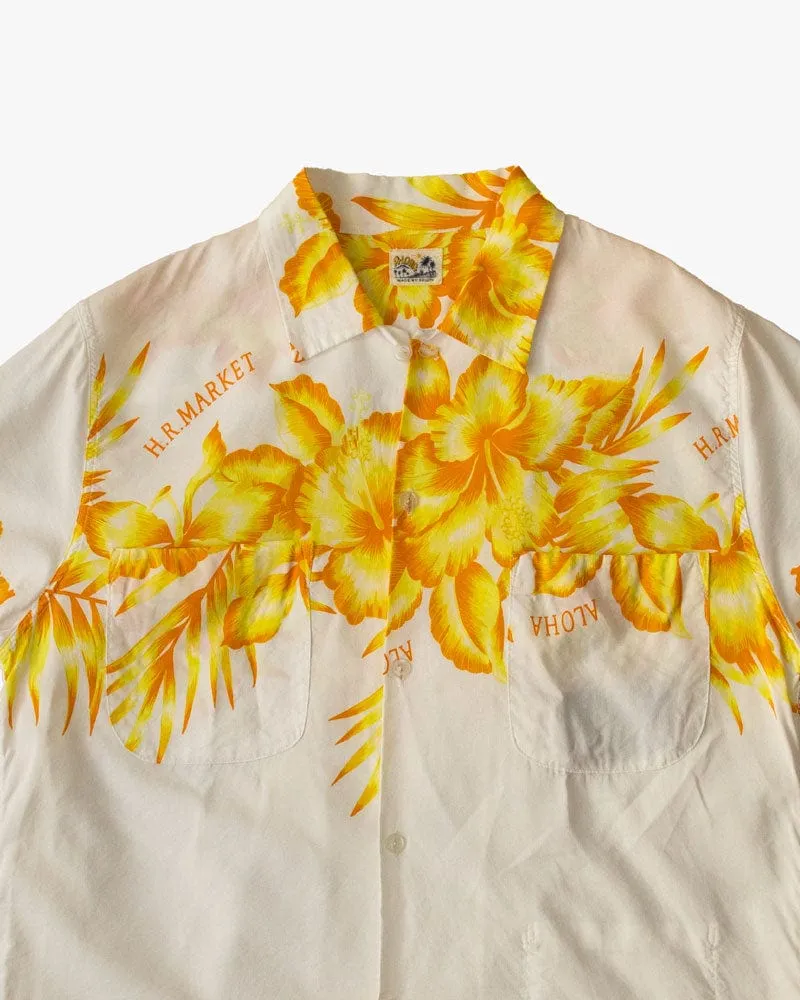 Japanese Repro Shirt, Aloha Short Sleeve, Seilin Brand, Orange Floral - S sold by Kiriko product image thumbnail 2