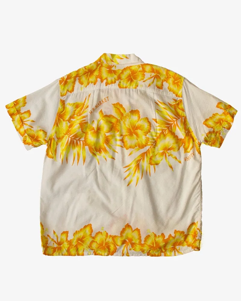 Japanese Repro Shirt, Aloha Short Sleeve, Seilin Brand, Orange Floral - S sold by Kiriko product image thumbnail 3