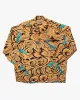 Japanese Repro Shirt, Aloha Long Sleeve, Pherrow's Brand, Wind and Lightning - L sold by Kiriko