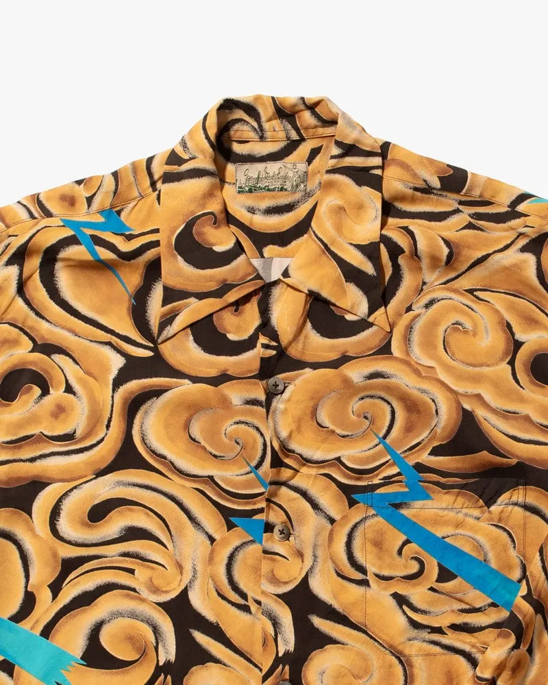 Japanese Repro Shirt, Aloha Long Sleeve, Pherrow's Brand, Wind and Lightning - L sold by Kiriko product image thumbnail 2