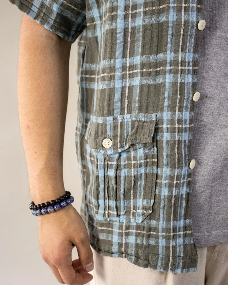 Japanese Repro Shirt, Short Sleeve, Style Eyes Brand, Plaid - L sold by Kiriko product image thumbnail 3