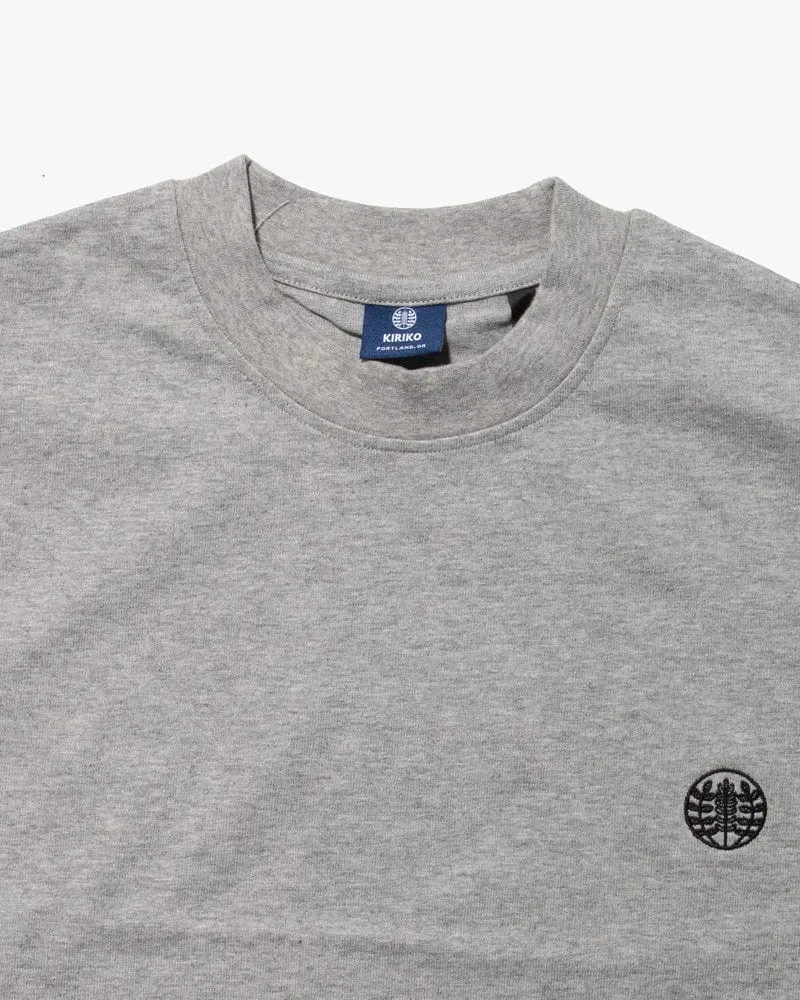 Kiriko Original Oversized Tee, 8oz Cotton, Gray with Black Embroidery sold by Kiriko product image thumbnail 4