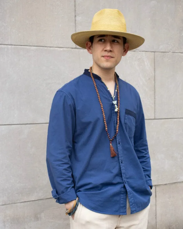 Kiriko Original Shirt, Long Sleeve Button-Up, Mandarin Collar, Hanada Small Multi sold by Kiriko