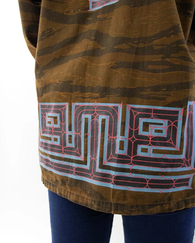 Kiriko Custom, Printed Military Jacket, Ainu, Rip Stop Tiger Camo, Orange Citrine sold by Kiriko product image thumbnail 3