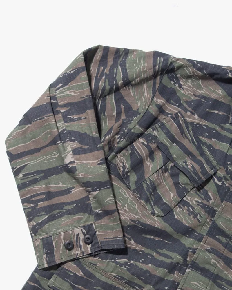 Kiriko Custom, Printed Military Jacket, Ainu, Rip Stop Tiger Camo, Green sold by Kiriko product image thumbnail 3