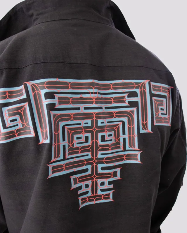 Kiriko Custom, Printed Military Jacket, Rip Stop Tiger Camo, Black sold by Kiriko